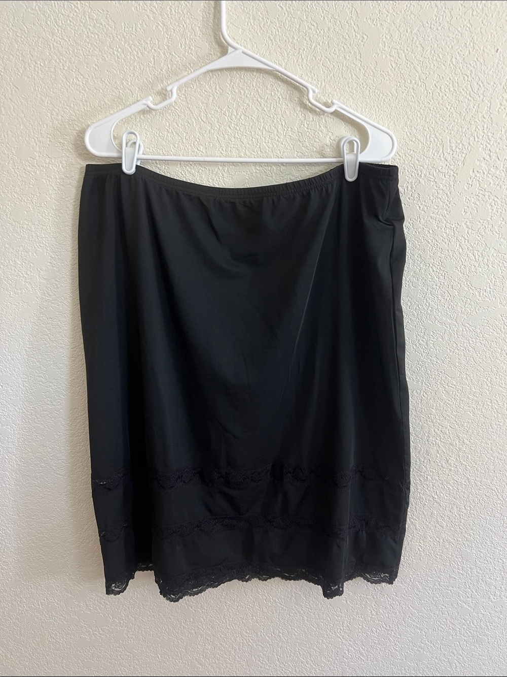 Black Half Slip Lace Trim Skirt Slip
